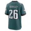 Saquon Barkley Philadelphia Eagles Nike Game Player Jersey - Midnight Green - Detail View