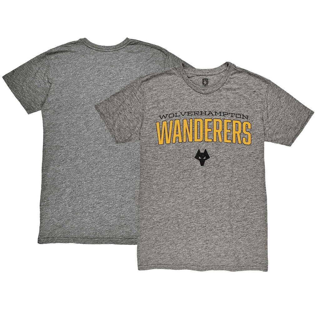 Wolverhampton Wanderers 1863FC Wordmark Twisted Tri-Blend Slub T-Shirt - Heather Gray