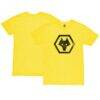 Wolverhampton Wanderers 1863FC Mono Badge Twisted Tri-Blend Slub T-Shirt - Yellow - Front View