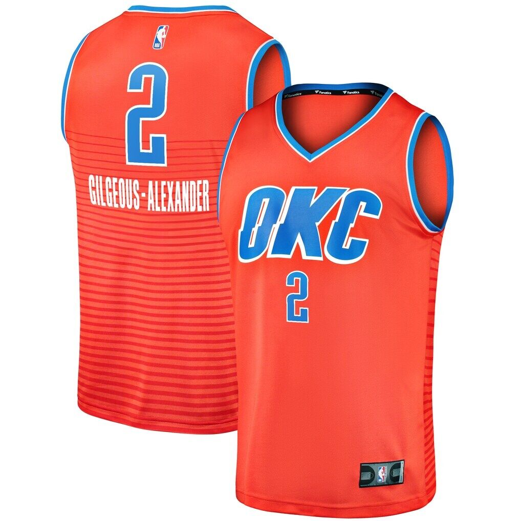 Shai Gilgeous-Alexander Oklahoma City Thunder Fashion7 Fast Break Player Jersey - Statement Edition
