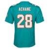 De'Von Achane Miami Dolphins Nike Youth Game Jersey - - Detail View