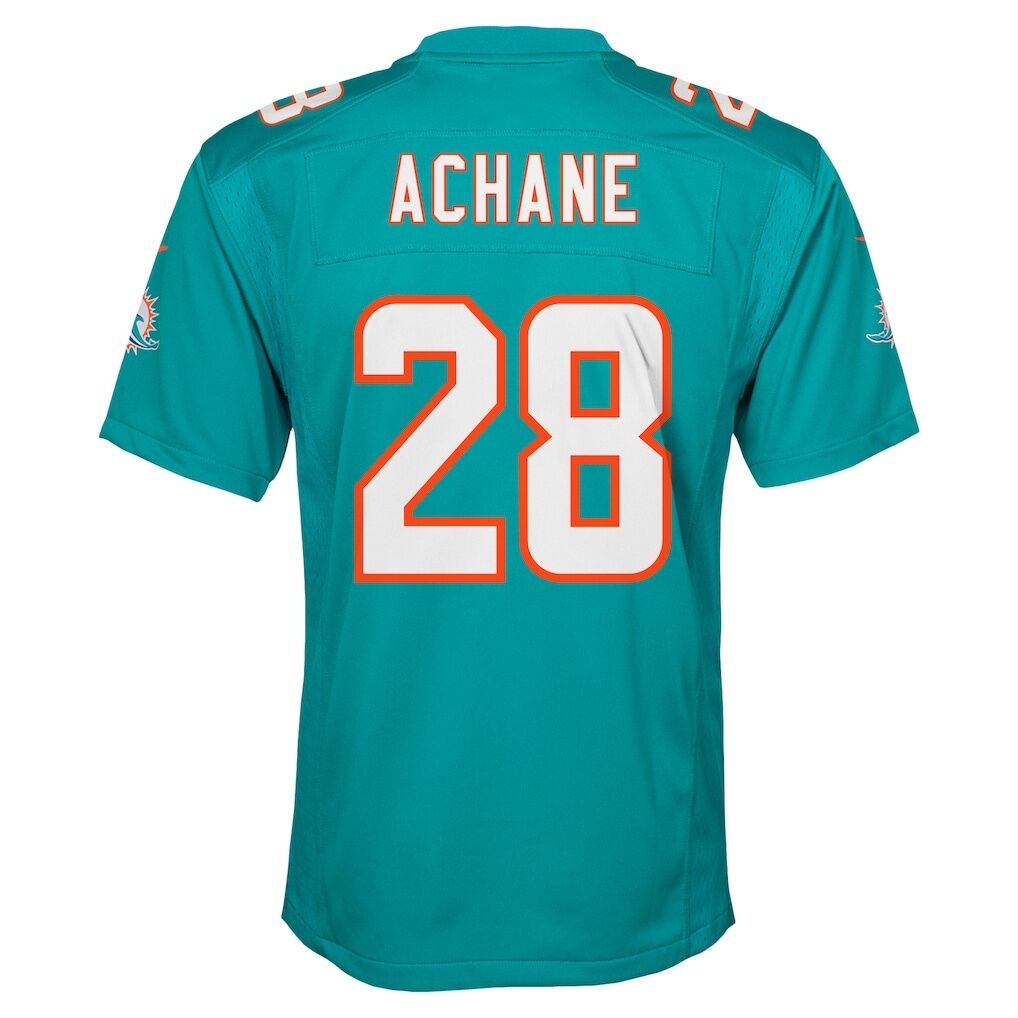 De'Von Achane Miami Dolphins Nike Youth Game Jersey - Aqua