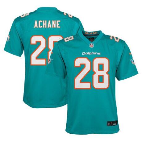 De'Von Achane Miami Dolphins Nike Youth Game Jersey - - Front View