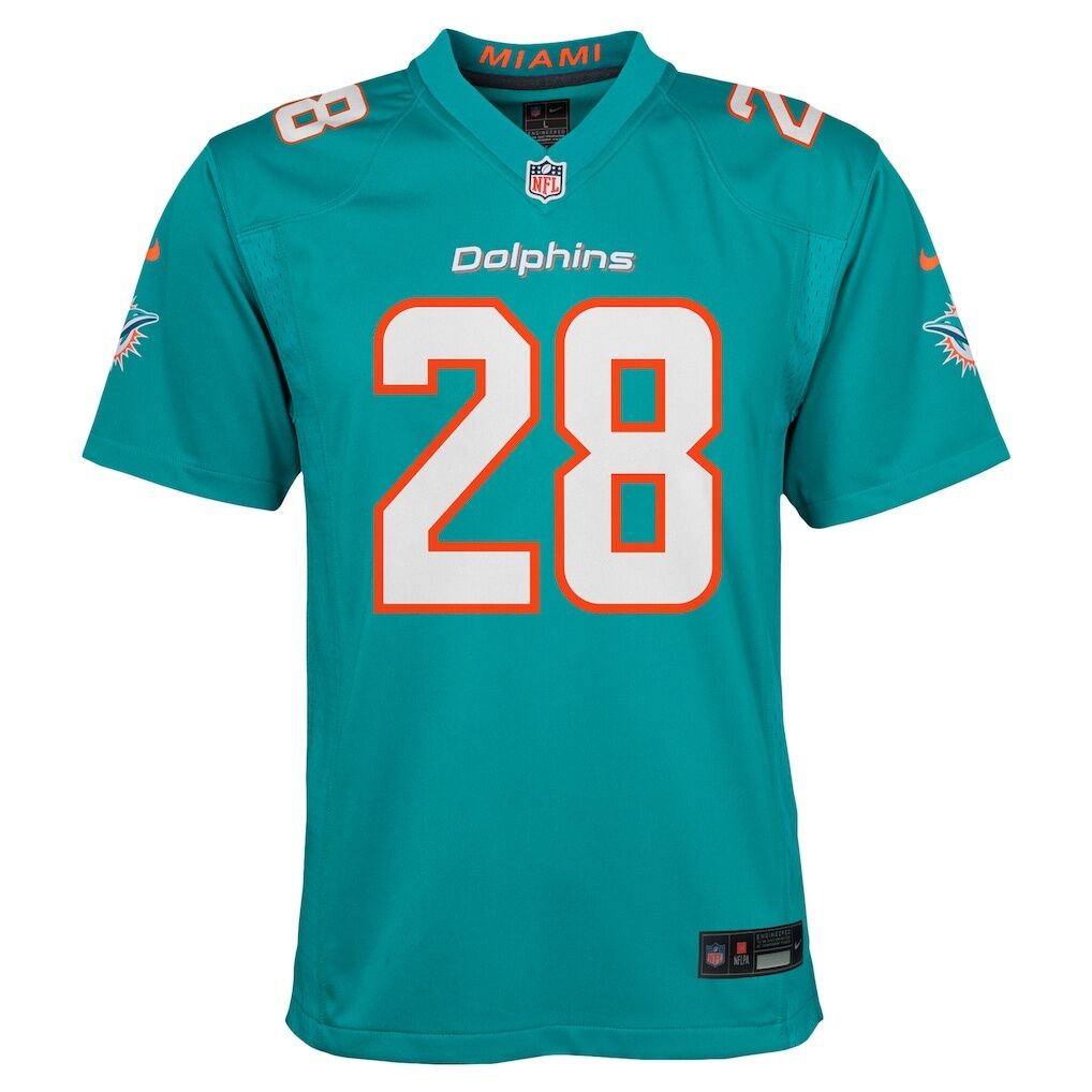 De'Von Achane Miami Dolphins Nike Youth Game Jersey - Aqua