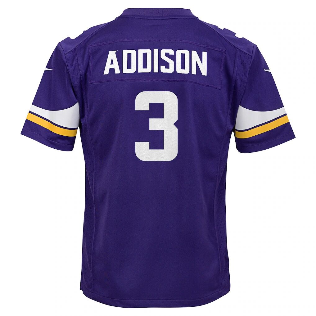 Jordan Addison Minnesota Vikings Nike Youth Game Jersey