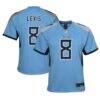 Will Levis Tennessee Titans Nike Youth Game Jersey - Light Blue - Front View