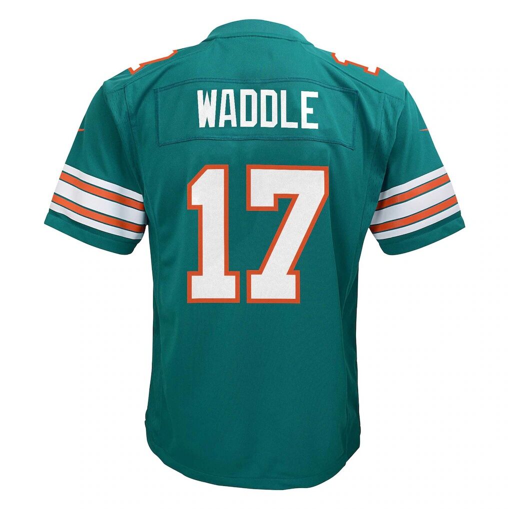 Jaylen Waddle Miami Dolphins Nike Youth Game Jersey - Aqua