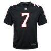 Bijan Robinson Atlanta Falcons Nike Youth Game Jersey - Black - Side View