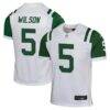 Garrett Wilson New York Jets Nike Youth Game Jersey - White - Front View