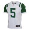 Garrett Wilson New York Jets Nike Youth Game Jersey - White - Side View