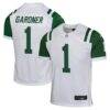 Ahmad Sauce Gardner New York Jets Nike Youth Game Jersey - White - Front View