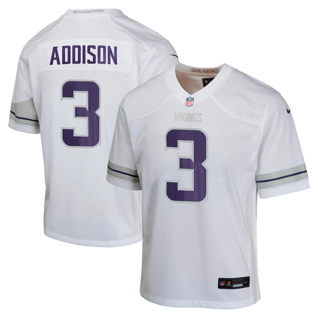 Jordan Addison Minnesota Vikings Nike Youth Game Jersey