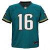 Trevor Lawrence Jacksonville Jaguars Nike Preschool Prowler Throwback Player Game Jersey - Teal - Side View
