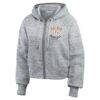 Houston Astros WEAR by Erin Andrews Women's Speckled Fleece Cropped Full-Zip Hoodie - - Side View
