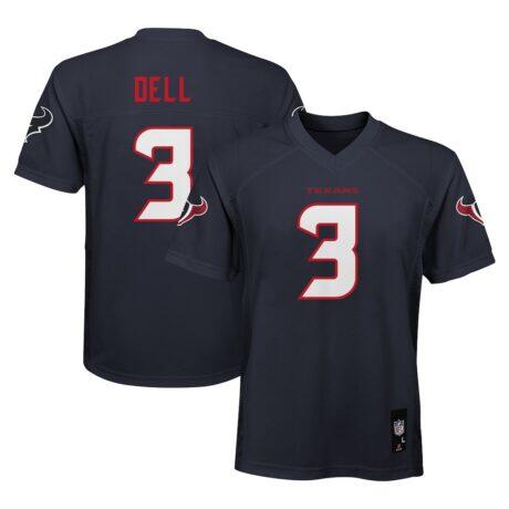 Tank Dell Houston Texans Youth Replica Player Jersey - Navy - Front View
