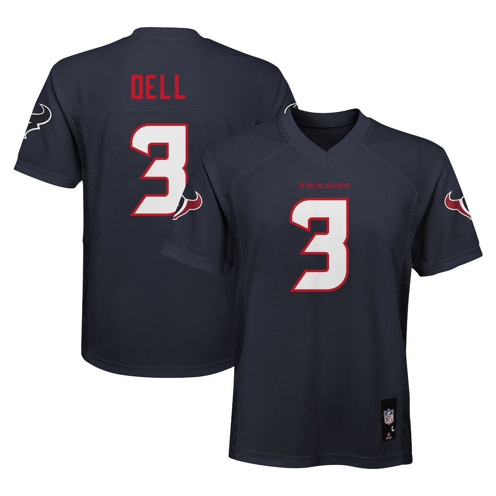 Tank Dell Houston Texans Youth Replica Player Jersey