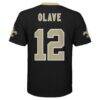 Chris Olave New Orleans Saints Youth Replica Jersey - Black - Detail View