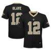 Chris Olave New Orleans Saints Youth Replica Jersey - Black - Front View