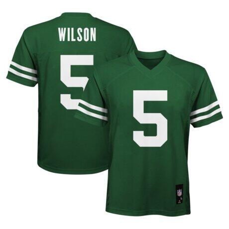 Garrett Wilson New York Jets Youth Replica Jersey - Green - Front View
