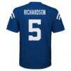 Anthony Richardson Sr. Indianapolis Colts Youth Replica Jersey - - Detail View