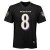 Lamar Jackson Baltimore Ravens Preschool Replica Player Jersey - Black - Side View