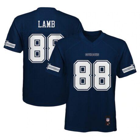 CeeDee Lamb Dallas Cowboys Youth Replica Jersey - Navy - Front View