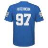 Aidan Hutchinson Detroit Lions Preschool Replica Player Jersey - Blue - Detail View
