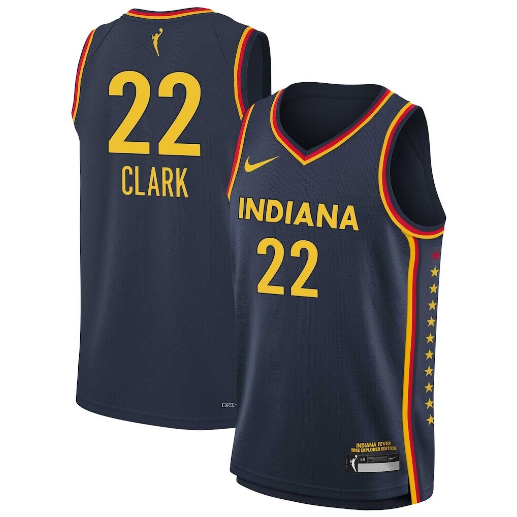 Caitlin Clark Indiana Fever Nike Youth 2024 WNBA Draft Explorer Edition Victory Player Jersey