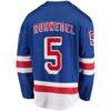 Chad Ruhwedel New York Rangers Fashion7 Home Premier Breakaway Player Jersey - Blue - Detail View