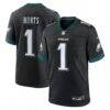 Jalen Hurts Philadelphia Eagles Nike Alternate Game Jersey - Black - Front View