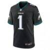 Jalen Hurts Philadelphia Eagles Nike Alternate Game Jersey - Black - Side View