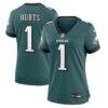 Jalen Hurts Philadelphia Eagles Nike Women's Team Game Jersey - - Front View