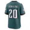 Brian Dawkins Philadelphia Eagles Nike Team Game Jersey - Midnight Green - Detail View