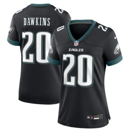 Brian Dawkins Philadelphia Eagles Nike Women's Alternate Game Jersey - Black - Front View