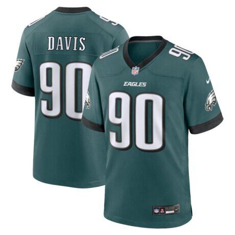 Jordan Davis Philadelphia Eagles Nike Team Game Jersey - - Front View