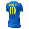 Neymar Jr. Brazil National Team Nike Women's 2024 Away Stadium Replica Player Jersey - Blue - Detail View