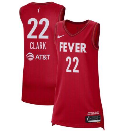Caitlin Clark Indiana Fever Nike Unisex 2024 WNBA Draft Rebel Edition Victory Player Jersey - Red - Front View