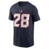 Joe Mixon Houston Texans Nike Player Name & Number T-Shirt - Navy - Side View