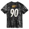 T.J. Watt Pittsburgh Steelers Women's Player Name & Number V-Neck Fashion Jersey - Black - Detail View