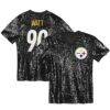 T.J. Watt Pittsburgh Steelers Women's Player Name & Number V-Neck Fashion Jersey - Black - Front View