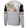 New Orleans Saints Mitchell & Ness All Over 4.0 Vintage Logo Pullover Sweatshirt - - Detail View