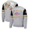 New Orleans Saints Mitchell & Ness All Over 4.0 Vintage Logo Pullover Sweatshirt - - Front View