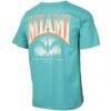 Inter Miami CF Skyline Heron Heavy Relaxed T-Shirt - Teal - Detail View
