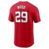 James Wood Washington Nationals Nike Fuse Name & Number T-Shirt - Red - Detail View
