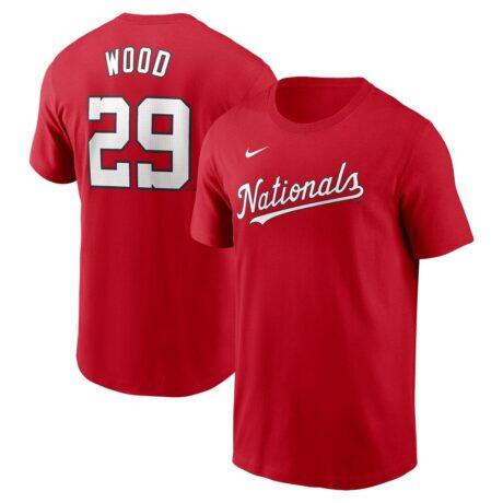 James Wood Washington Nationals Nike Fuse Name & Number T-Shirt - Red - Front View