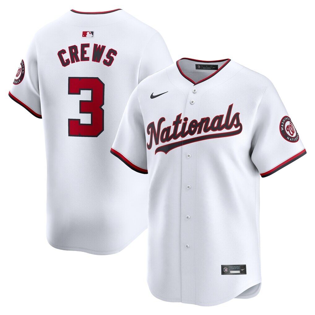 Dylan Crews Washington Nationals Nike Home Limited Player Jersey