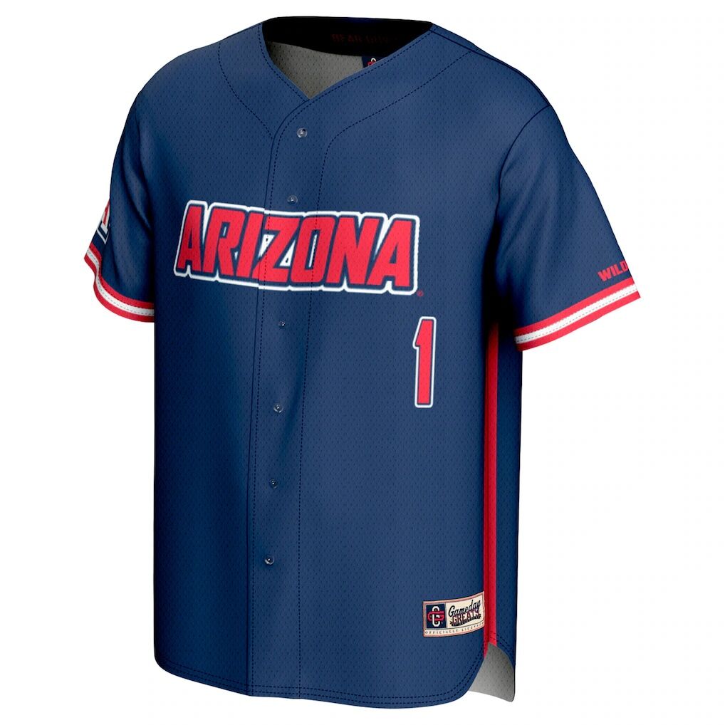 #1 Arizona Wildcats GameDay Greats Lightweight Baseball Fashion Jersey
