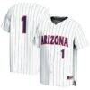 #1 Arizona Wildcats GameDay Greats Lightweight Baseball Fashion Jersey - White - Front View