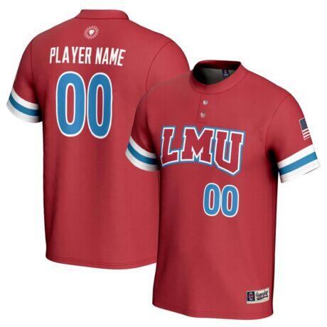 Loyola Marymount Lions GameDay Greats Unisex NIL Pick-A-Player Softball Lightweight Jersey - Red - Front View