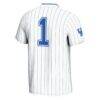 #1 Kentucky Wildcats GameDay Greats Unisex Lightweight Softball Fashion Jersey - White - Detail View